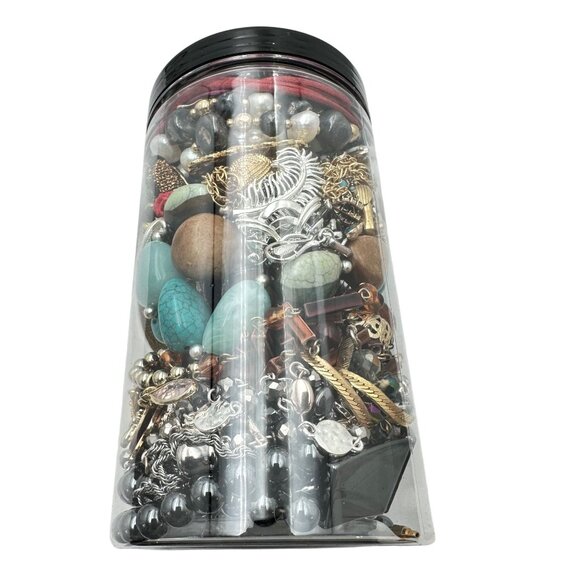 Mystery Jewelry Jar #1034 Wearable Quality Pieces 2lbs Necklace Bracelet Earring - Picture 1 of 4